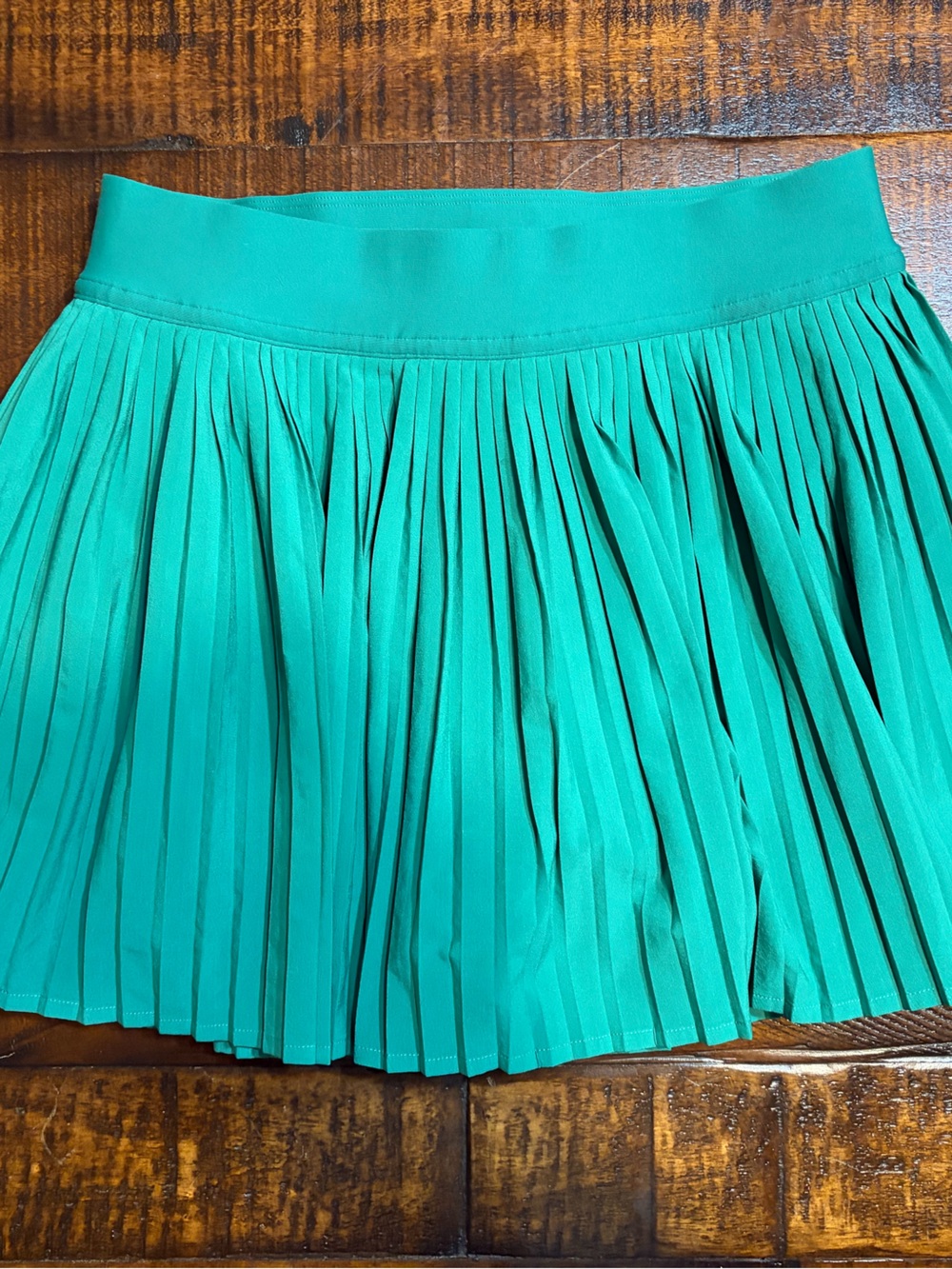 lululemon athletica Pleated Teal-Green Skirt